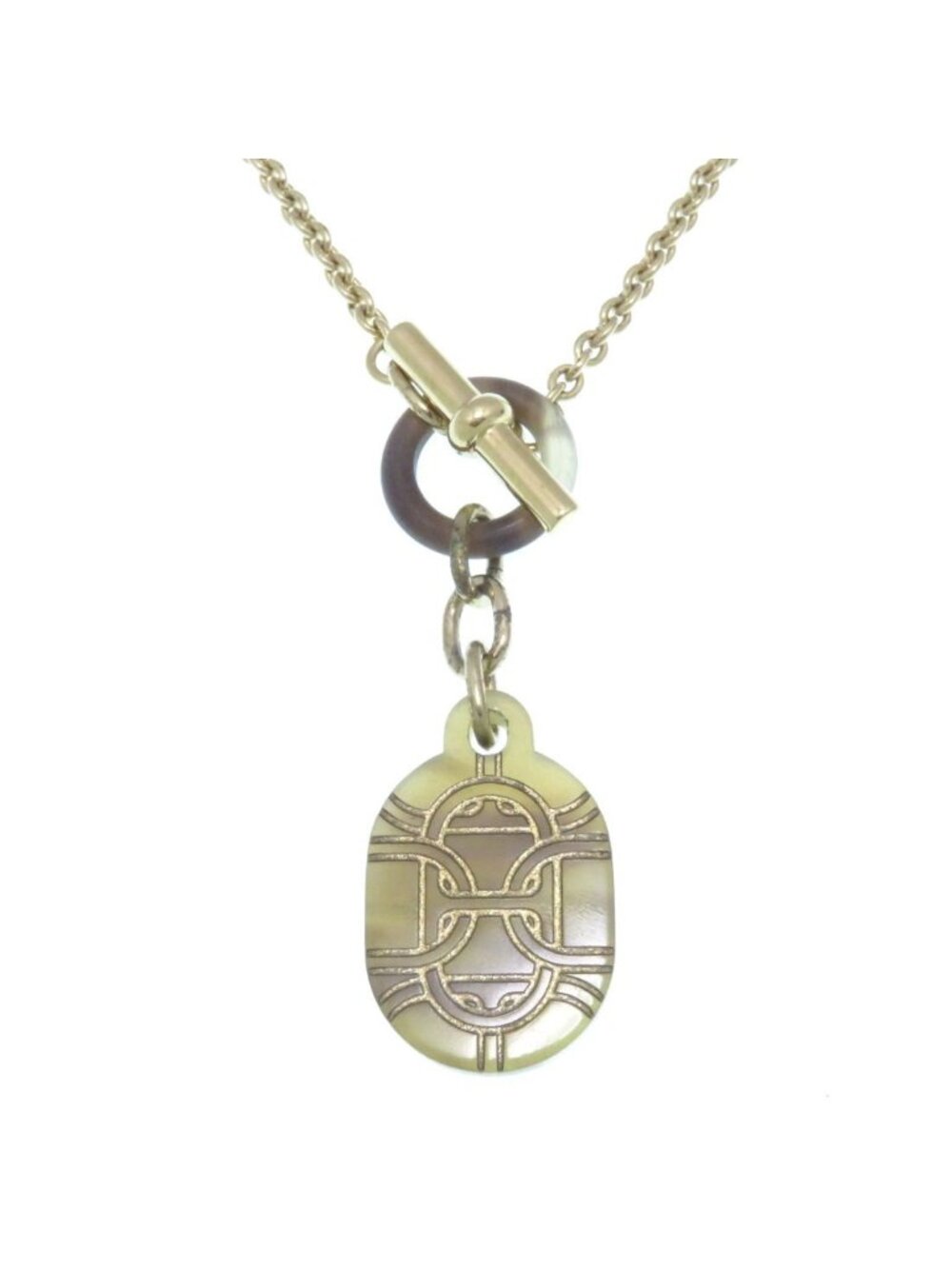 Hermes Chaine D'ancre Buffalo Horn Necklace